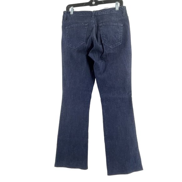 Nine West Women's Vintage America Jeans Skinny Boot Size 8 Dark Wash Mid-Rise - Picture 3 of 10